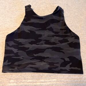 Athleta Black Camo Sports Bra Tank Top